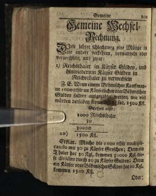 Gemeine Wechsel-Rechnung