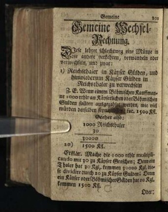 Gemeine Wechsel-Rechnung