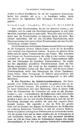 B. Das Vorzeichen der Substitutionsdeterminante.