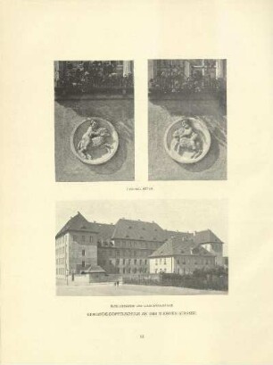 Gemeinde-Doppelschule an der Thorner Strasse. Fassade, Detail ; Schulgebäude und Lehrerwohnhaus