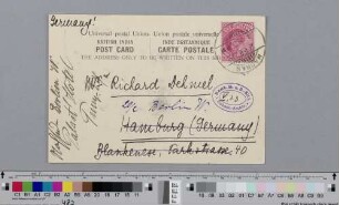 Postkarte an Richard Dehmel