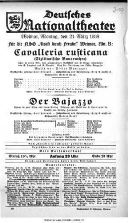 Cavalleria rusticana (Sizilianische Bauernehre)