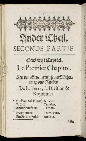 Das Erst Capitel. = Le Premier Chapitre. - X.
