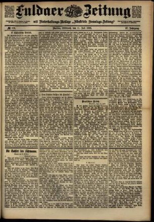 Ausgabe vom Mittwoch, den 11. Juli 1900.