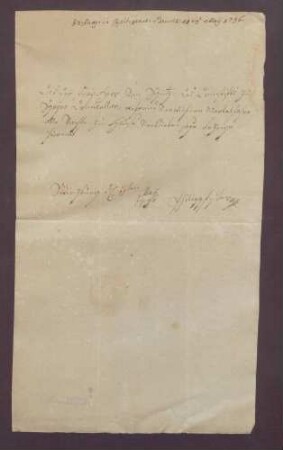 Würzburger Studienzeugnisse des Ferdinand Christoph Karl Schütz von Holzhausen.