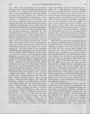 [Sammelrezension von vier religionsphilosophischen Schriften zur Entwicklung des Glaubens] (Fortsetzung der in Nr. 14. abgebrochenen Recension über die Schriften von Dr. Weiss, Morning und Gemberg) Rezensiert werden: 1. Weiss, C.: Ueber Grund, Wesen und Entwickelung des religiösen Glaubens. Ein Beitrag zur Würdigung der rationalen Ansicht vom Christenthume. Eisleben: Reichardt 1845 2. Weiss, C.: Betrachtungen über Rationalismus und Offenbarung. Ein Versuch zur Verständigung. Eisleben: Reichardt 1846 3. Zeising, A. L.: Die pantheistische Tendenz des Christenthums. Zur wissenschaftlichen Beurtheilung der neuesten kirchlichen Bewegungen. Leipzig: Gebauer 1846 4. Gemberg, A. F. L.: Die Kirche der Zukunft. Ein Beitrag zur Verständigung über die Glaubenswirren der Gegenwart. Berlin: Schultze 1846