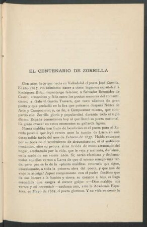 El Centenario de Zorrilla