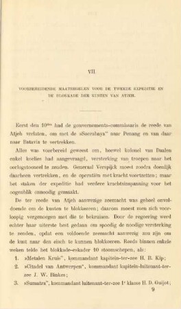 VII. Voorbereidende maatregelen voor de tweede expeditie en de blokkade der kusten van Atjeh