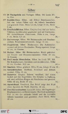 Silber (Nr. 576-590)