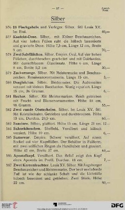 Silber (Nr. 576-590)