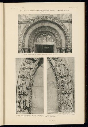 San Marco, Venedig: Portaldetails (aus: Atlas zur Zeitschrift für Bauwesen, hrsg. v. Ministerium der öffentlichen Arbeiten, Jg. 65, 1915)