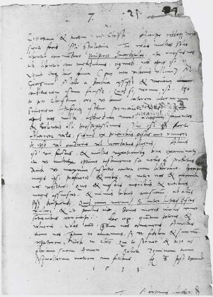 Brief von Martin Luther. Nr. 7 in: Autographa doctoris Martini Lutheri ... Dresden: SLUB Mscr.Dresd.R.96