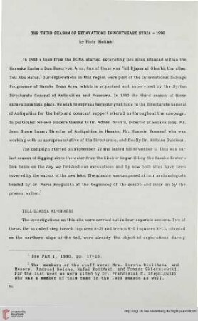 2: The third season of excavations in northeast Syria- 1990