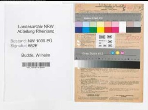 Entnazifizierung Wilhelm Budde, geb. 03.11.1881 (Forstaufseher)
