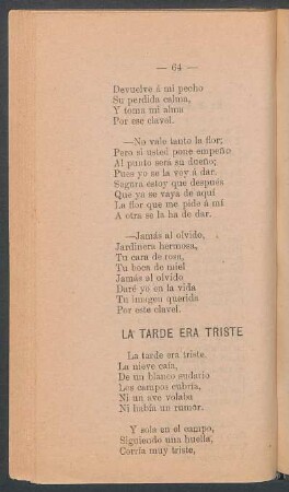 La tarde era triste