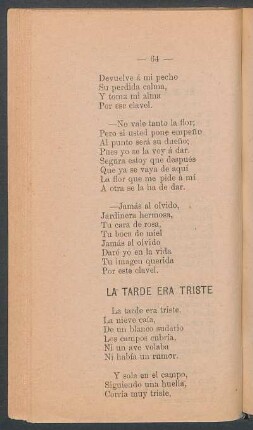 La tarde era triste