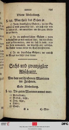 Sechs und zwanzigster Abschnitt