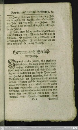 Gewinn- und Verlust-Rechnung