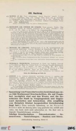 XVI. Nachtrag (Nr. 413-418)