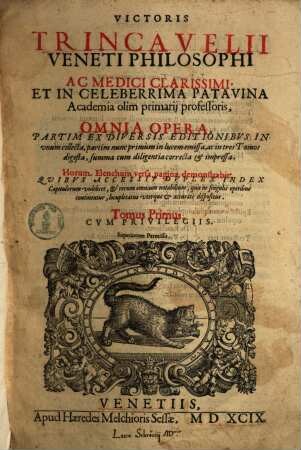 Omnia opera ... : in tres tomos digesta. 1.