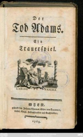 Der Tod Adams : Ein Trauerspiel.
