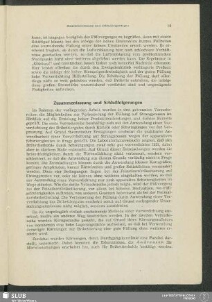 Zusammenfassung und Schlußfolgerungen