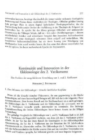 277-294 Kontinuität und Innovation in der Ekklesiologie des 2. Vatikanums