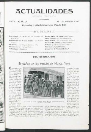 El tráfico en los tranvias de Nueva York