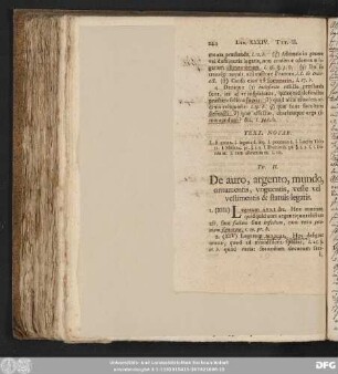 Tit. II. De auro, argento, mundo, ornamentis, unguentis, veste vel vestimentis & statuis legatis.