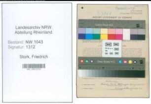 Entnazifizierung Friedrich Stork , geb. 02.12.1908 (Maurer)