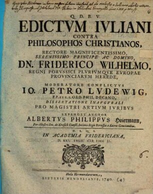Edictum Iuliani contra philosophos Christianos