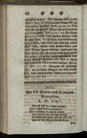 DCXX. Am XX. Sonnt. nach Trinitatis. Evangelium