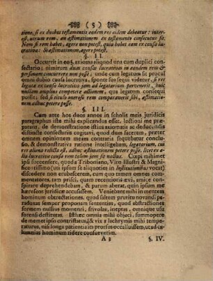 De concursu duarum causarum lucrativarum eandem rem et personam