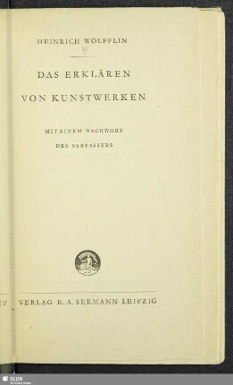 Das Erklären von Kunstwerken