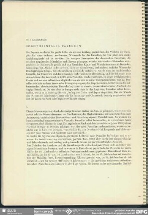 Dorotheentaler Fayencen