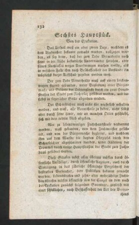 Sechstes Hauptstück. Von der Exekution