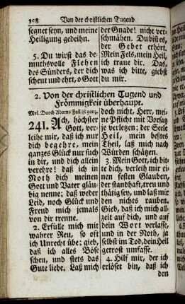 2. Von der christlichen Tugend und Frömmigkeit überhaupt.