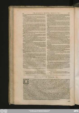 Argumentum Psalmi XI.