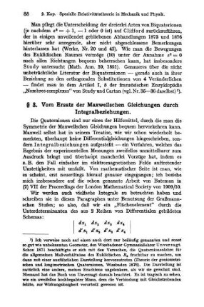 § 3. Vom Ersatz der Maxwellschen Gleichungen durch Integralbeziehungen.