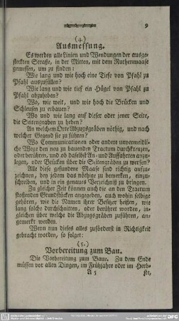 (4.) Ausmessung