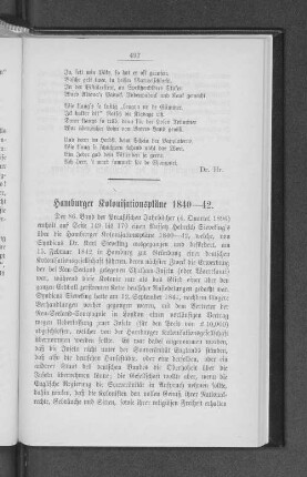 Hamburger Kolonisationspläne 1840--42.