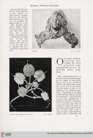 14.1901 =Nr. 53: On some water-colour pictures by Miss Eleanor Fortescue-Bricksdale