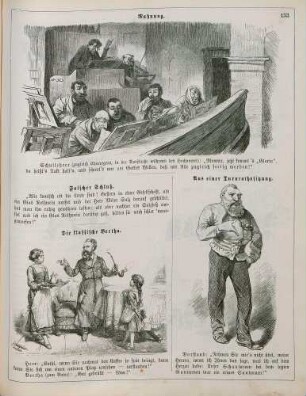 "Mahnung" "Die klassische Bertha" "Aus einer Turnrathssitzung"
