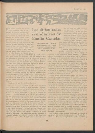 Las dificultades económicas de Emilio Castelar