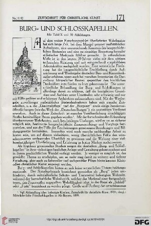 Burg- und Schlosskapellen