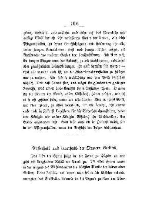 Außerhalb und innerhalb der Mauern Berlins