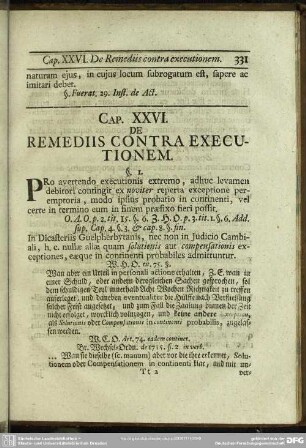 Cap. XXVI. De Remediis Contra Executionem