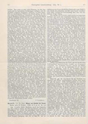 271-273 [Rezension] Warmuth, Kurt, Wissen und Glauben bei Pascal