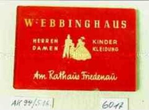 Taschenspiegel mit Werbeaufdruck "W.EBBINGHAUS"