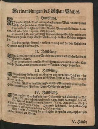 Verwandlungen des Schau-Platzes